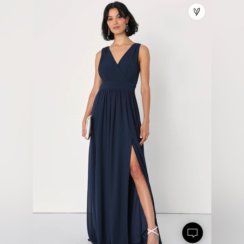 Navy evening gown
